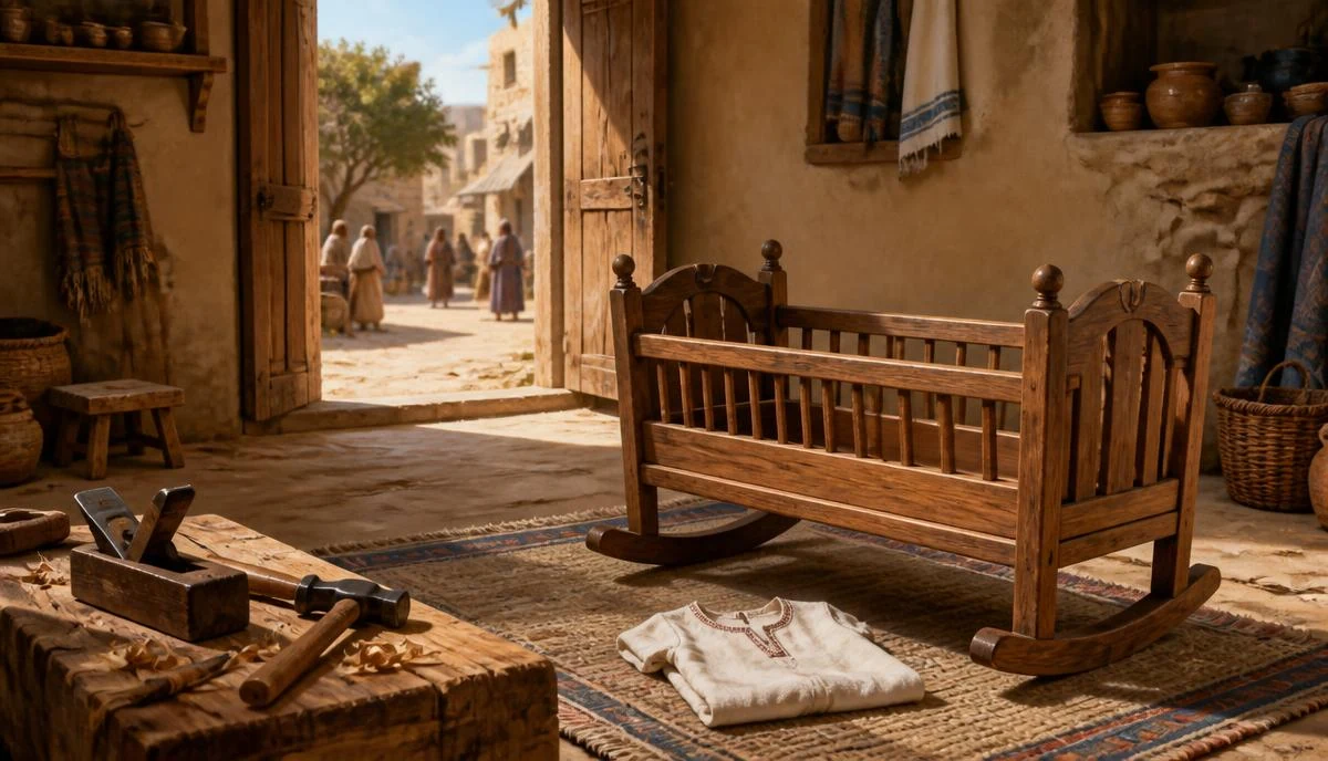 غصن جاف في صخر متشقق ينبت منه برعم أخضر تحت سماء زرقاء داكنة بأسلوب لوحة زيتية سينمائية