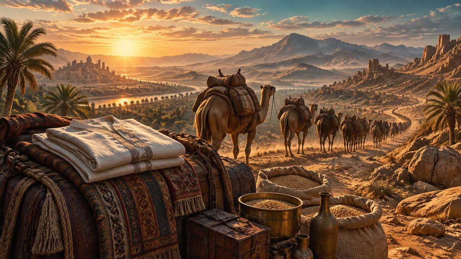 قميص على رحل قافلة في طريق العودة إلى يعقوب